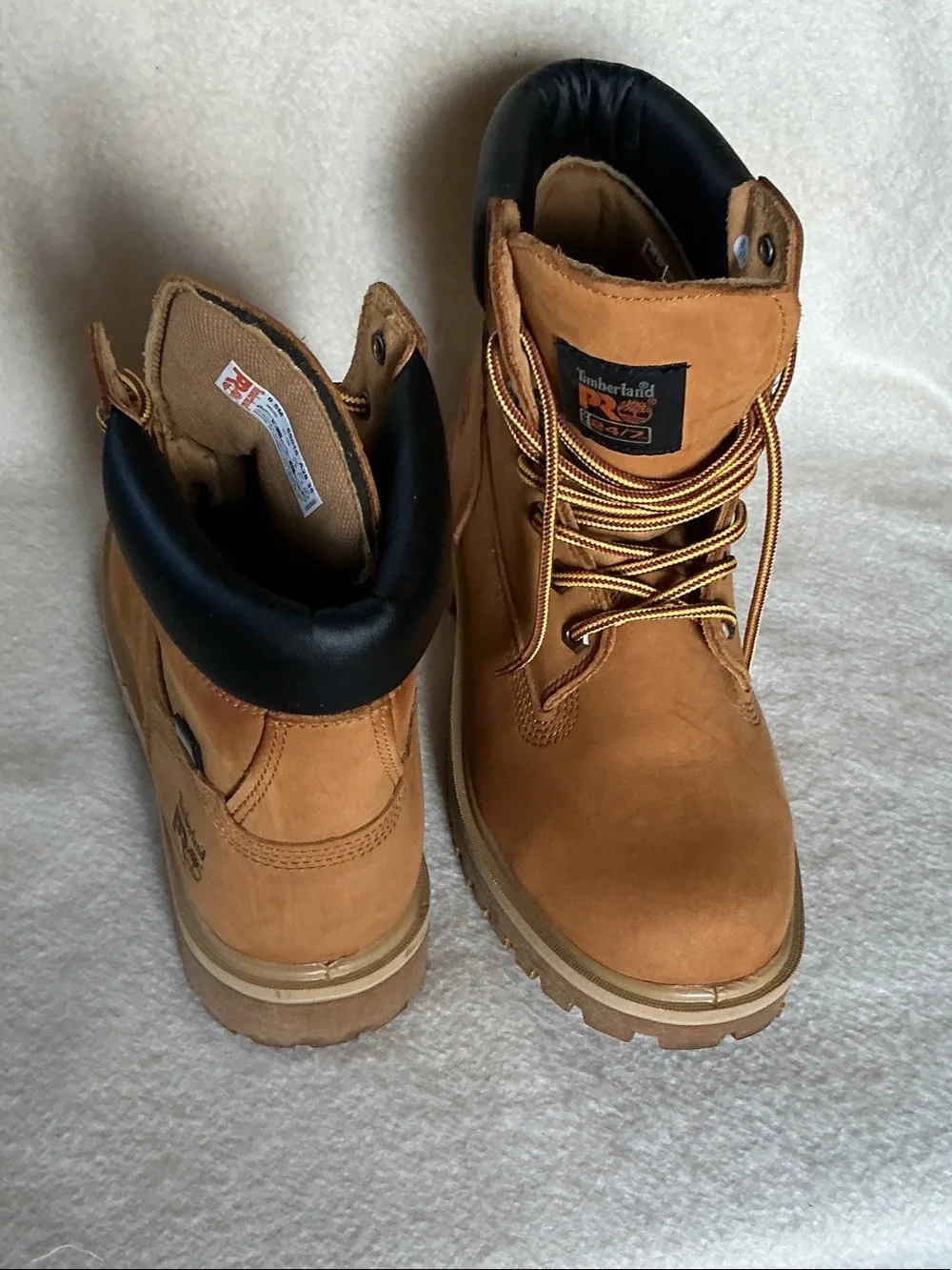 Timberland PRO Wheat Work Boots with Black Collar